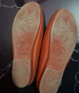 Brown Loafer Flats with Butterfly Detail
