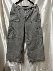 Zudio Grey Wide Leg Jeans