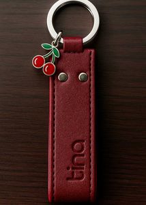 Tira Cherry Lipstick Holder With Keychain