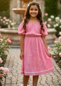 Cute Pink Polka Dot Dress