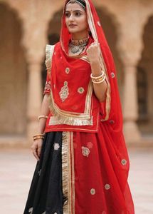 Traditional Red & Black Rajputi Dress