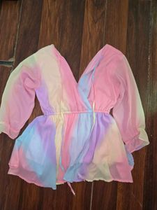 Rainbow Tie-Dye Tunic Top
