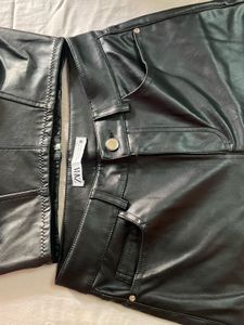 Faux Leather Corset Top &amp; Pants Set