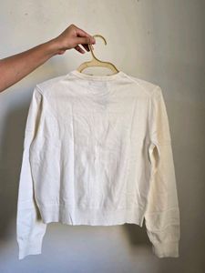 Cream Button-Up Cardigan