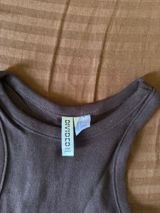 Ribbed Racerback Crop Tank Top