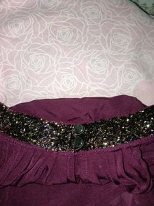 🇹🇭Purple Halter Neck Embellished Top