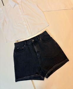 Set of 2(ASOS Denim Shorts + Chemi Korean Shirt)