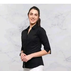 Classic Black Button-Down Shirt (size-S)