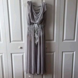 Sequin Embellished Flowy Gown