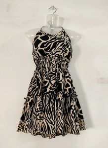 Wild One Tiered Halter Dress