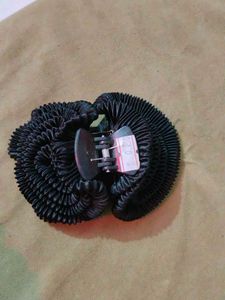 Black Pleated Hair Clip