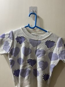 Cute Heart Pattern Cropped top