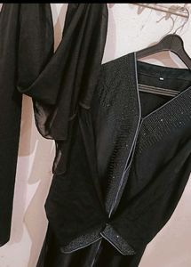Dubai black Abaya with Embellishments