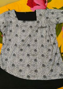 Floral Print Soft Crepe Kurti CasualWear