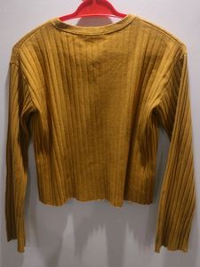 mustard Crop Top