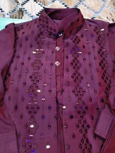 Men's Sequined Kurta Set 3pc