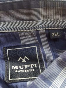 Men's Blue Plaid Casual Shirt