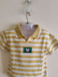 Cute Striped Polo T-Shirt for Kids