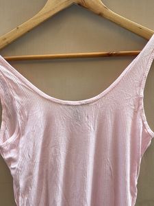 Light Pink Ribbed Bodysuit