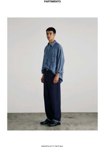 PARTIMENTO oversized stone washed denim