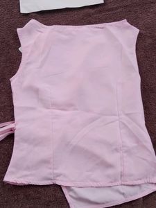 Pink Sleeveless Wrap Top