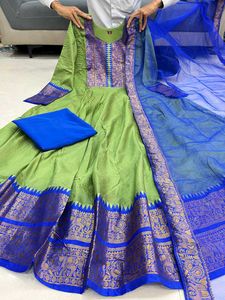 Elegant Green Anarkali Kurta Pushpa suit