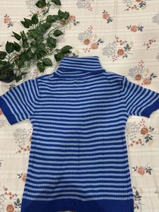Blue Striped Sweatshirt