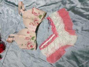 Floral Print Bra &amp; Panty Set