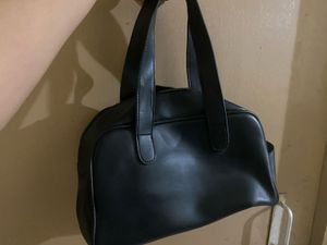 Chic Black Faux Leather Handbag