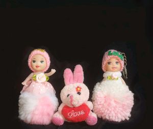Doll Teddy Keychains, 1 Free