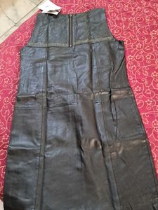 Designer Black Leather one piece- New