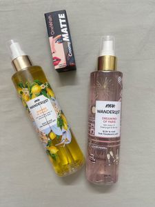 Nykaa Wanderlust Body Mists with lipstick freebie