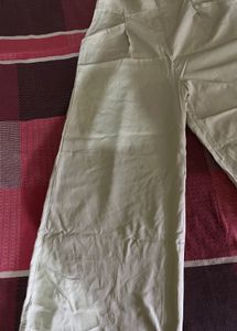off white trending linen Wide Leg Pants