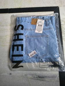 Shein Heart Print Blue Jeans | Size 30