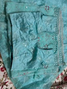 Beautiful Teal Lehenga Choli Set
