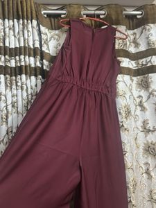 Maroon Lace Top Maxi Dress