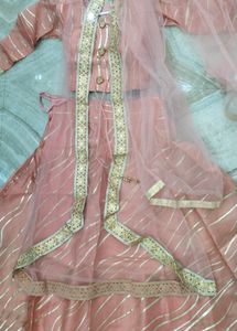 Readymade Lehnga With Choli &amp; Net Shrug