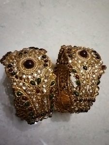 Ornate Embellished Bangles Set