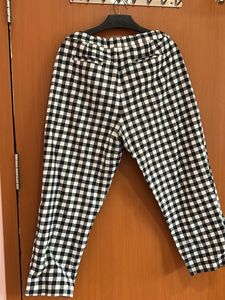 Gingham Check Pattern Pants