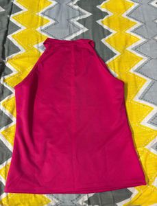 Hot Pink Halter Neck Top