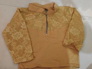 Yellow Lace Detail Blouse