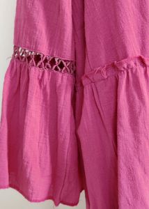 Boho Tiered Pink Midi Dress