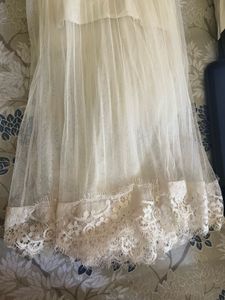 Elegant White Tulle Skirt with Lace Trim