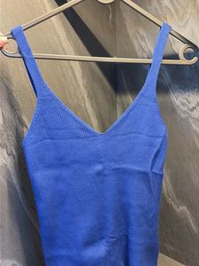 blue v neck tank top