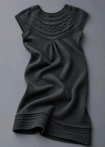 CHARCOAL GREY SLEEVELESS KNIT DRESS