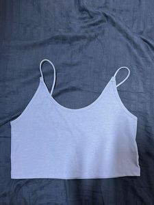Lavender Ribbed Crop Tank Top