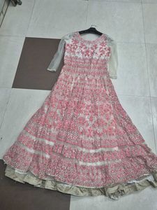 Elegant Pink Embellished Anarkali
