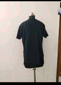 Casual Black plus size T-Shirt