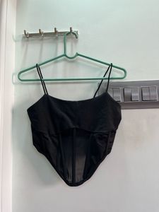 Black Corset Style Cami Top