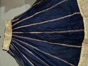 Elegant Blue Lehenga with Pink Choli